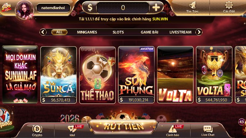 Danh sách cược đỉnh cao tại cổng game Sunwin